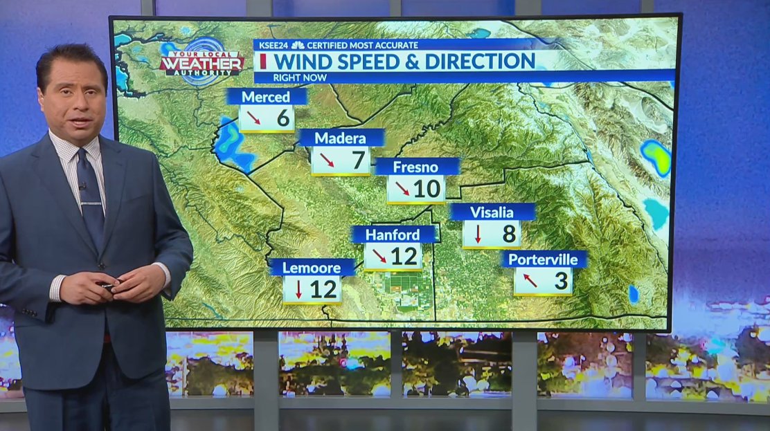 Breezy conditions return to the Central Valley. Right now on @KSEE24 Sunrise the gusty winds and possible showers at the end of the week. We're here until 7 a.m. Join us! #Thursday #April #cawx #Fresno #CentralValley #California