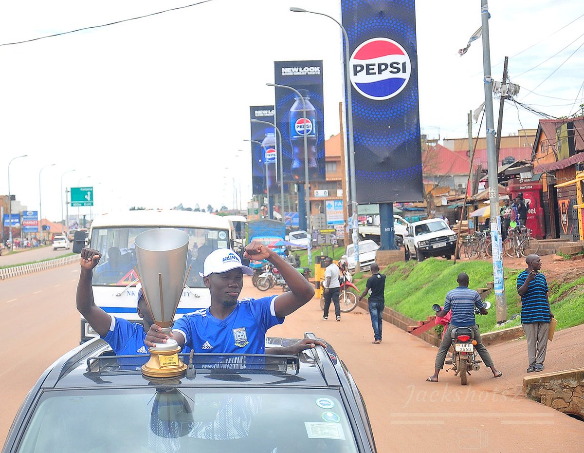 First #PepsiUFL trophy for @NkumbaUni 🥳😎 A team worthy of the trophy💪🏆 #UFLUG | #FootballThatRocks | #ThirsyForMore | #PepsiNewLook