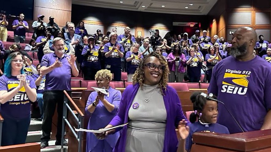 One of Virginia’s most dynamic labor leaders, @SEIUVA512 President LaNoral Thomas, is now on Twitter! Give her a follow at @LaNoralChat as she helps lead the fight for economic, racial, and immigrant justice for all. #UnionsForAll