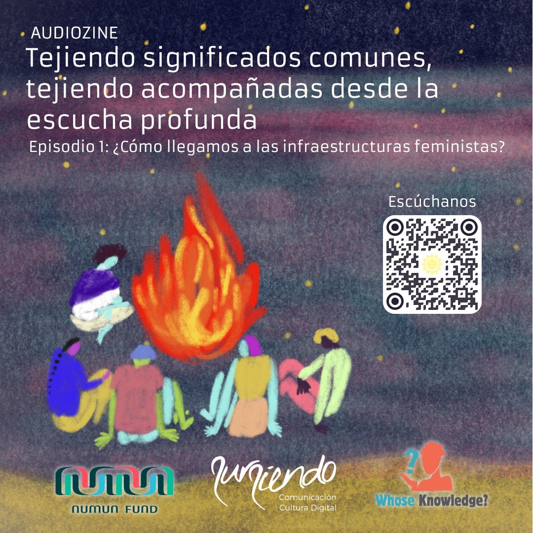 ¡Las infraestructuras que soñamos son feministas! ¡ESTRENO! Hoy día de las #NiñasEnLasTIC ponemos al aire el podcast #TejiendoSignificadosComunes realizado por Whose Knowledge? @Sursiendo @NumunFund @APC_News Escucha cada semana un nuevo episodio Lee más: whoseknowledge.org/tecnologias-fe…