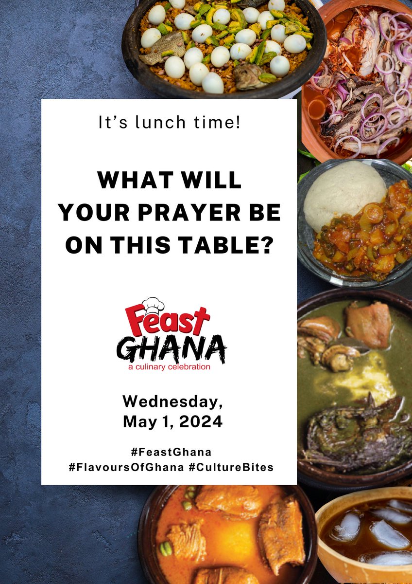 It is lunch time!
a) What would your prayer be if this were your table?
b) Which meal will you start with?

Let's meet at Feast Ghana to have all these flavours of Ghana and many more.
#FeastGhana #flavoursofghana #experienceghana #shareghana #eatghana #TasteofGhana