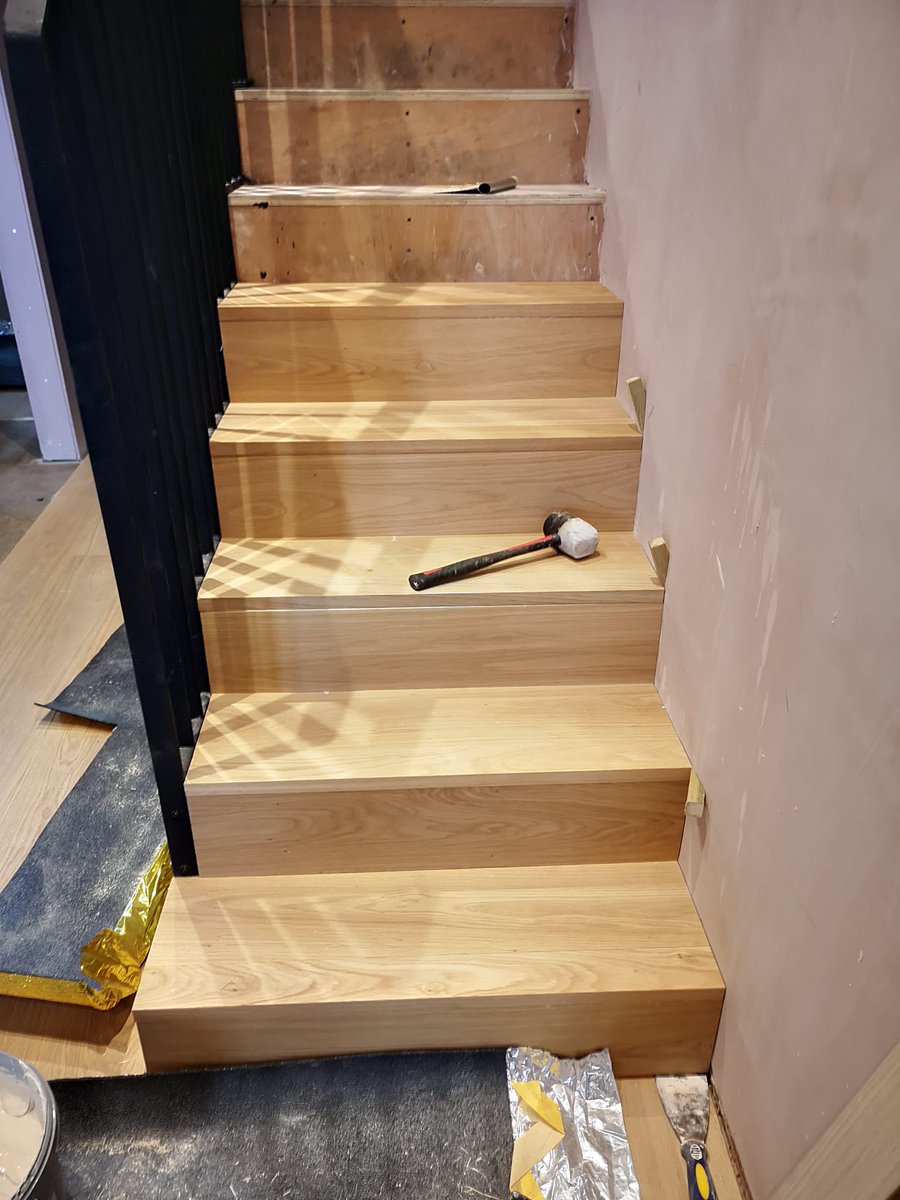 Watch as we transform an entire home with prime-grade parquet and sleek planks, all in a bespoke natural brushed and oiled finish. Witness elegance at every turn, right down to the meticulously matched square-edge cladded staircase. #Brilliantwoodflooring #AffordableLuxury
