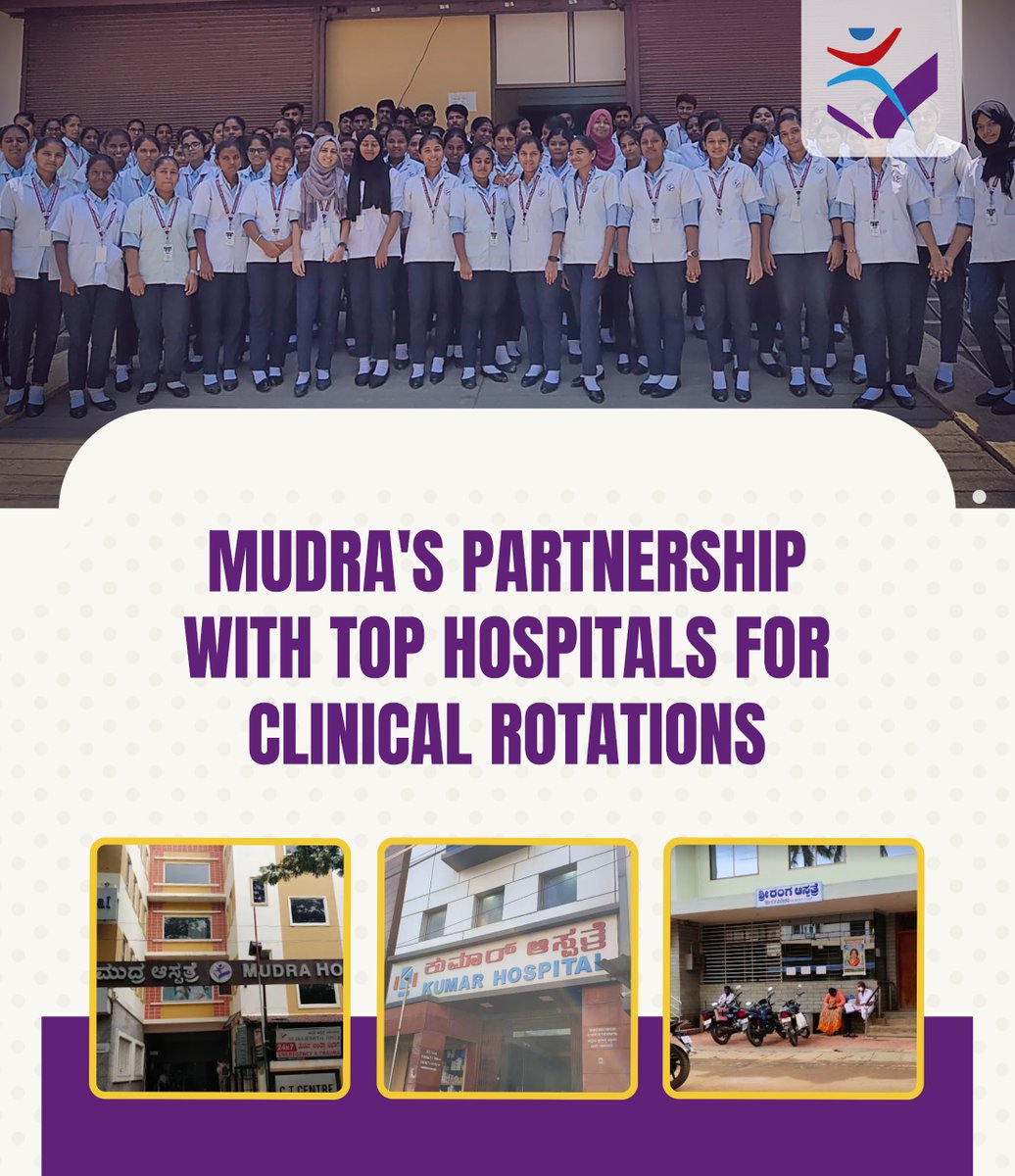 Gain invaluable hands-on experience through Mudra's clinical rotations program, partnering with leading hospitals for immersive learning opportunities in healthcare settings.

#MundraNursingCollege #ClinicalExcellence