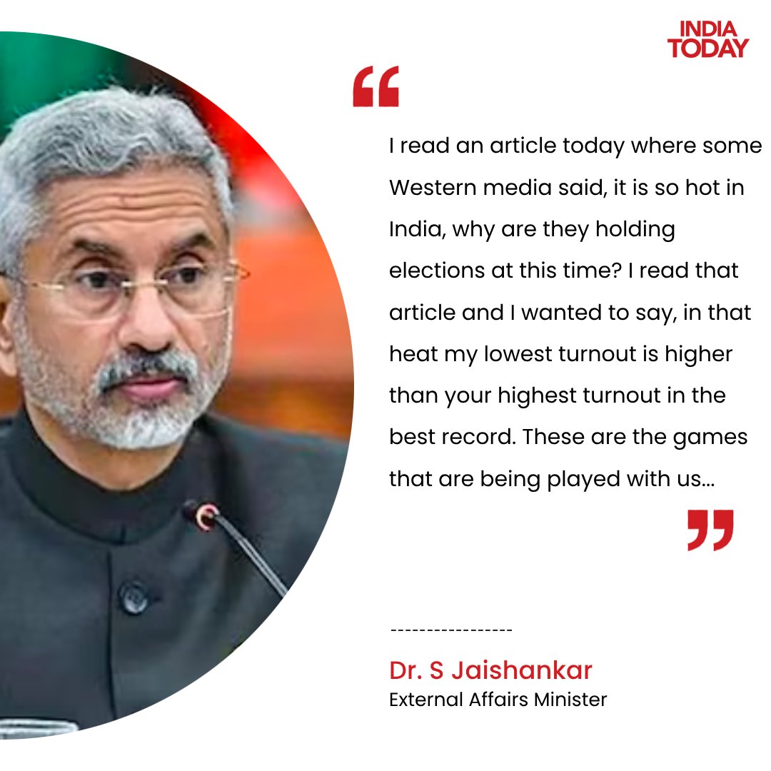 S Jaishankar Slams Foreign Press For Trying To Influence Indian Elections.

Read the full statement by the External Affairs Minister

#ITQuoteCard #SJaishankar #LokSabhaElections2024 #Media #WesternMedia | @DrSJaishankar