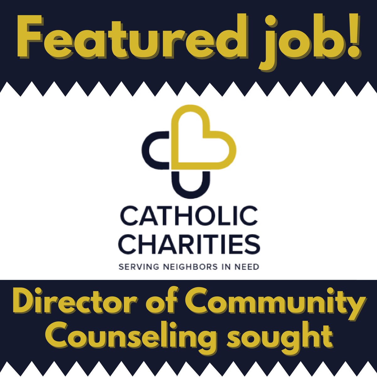A Director of Community Counseling (learn more or apply 👉 tinyurl.com/ccdccjob ) is sought by Catholic Charities in #Milwaukee. Apply today for this important #job opening!

#NonprofitJobs #MKE #MKEjobs #MilwaukeeWI #MilwaukeeJobs #SocialWorkJobs #CounselingJobs #MSWjobs #WI