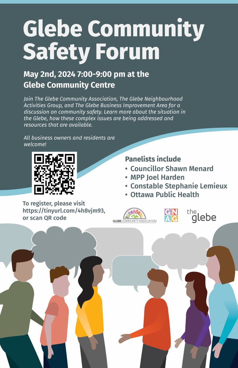 Glebe Community Association (@glebeca) on Twitter photo One week today! Come to the Glebe Community Centre at 7 pm on May 2 for a community safety forum, with <a href="/ShawnMenard1/">Shawn Menard</a>, @JoelHardenONDP, <a href="/OttawaHealth/">Ottawa Public Health</a> and <a href="/OttawaPolice/">Ottawa Police</a> One week today! Come to the Glebe Community Centre at 7 pm on May 2 for a community safety forum, with <a href="/ShawnMenard1/">Shawn Menard</a>, @JoelHardenONDP, <a href="/OttawaHealth/">Ottawa Public Health</a> and <a href="/OttawaPolice/">Ottawa Police</a>