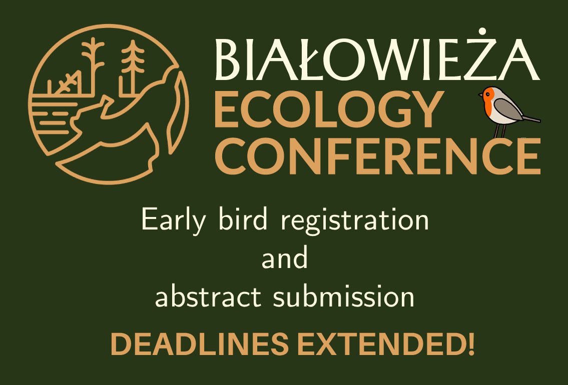 🔔This is the last call to register for this exciting conference organized by @mriBialowieza @PAN_akademia colleagues✌️ 🌳Topic: #TemperateForests in the #Anthropocene 🦬Where: #Białowieża primeval forest 🍂When: 15-20 September Register here by 30/04👇 bit.ly/4deyl8d