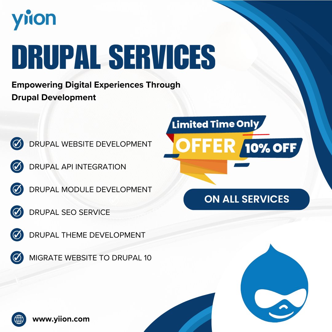 Empowering digital experiences Through Drupal development services.

#DrupalDevelopment #DrupalServices #WebDevelopment #CMSDevelopment #WebsiteSolutions #CustomDevelopment #DigitalSolutions #TechServices #OnlinePresence #WebDesign