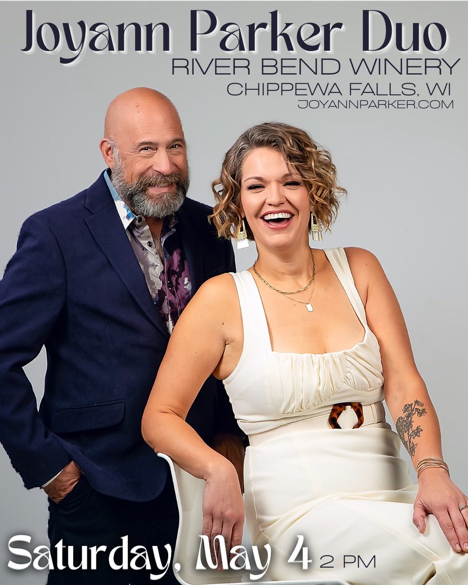 📢 Join us for a duo show on Saturday, May 4th at River Bend Winery 🍷 More info at riverbendwinery.com #livemusic #wineandmusic #winery #ChippewaFallsWI