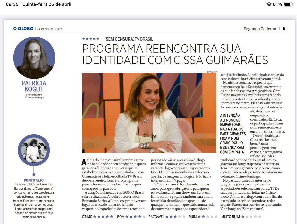 Viva <a href="/cissa_guimaraes/">Cissa Guimarães</a> viva o #semsensura