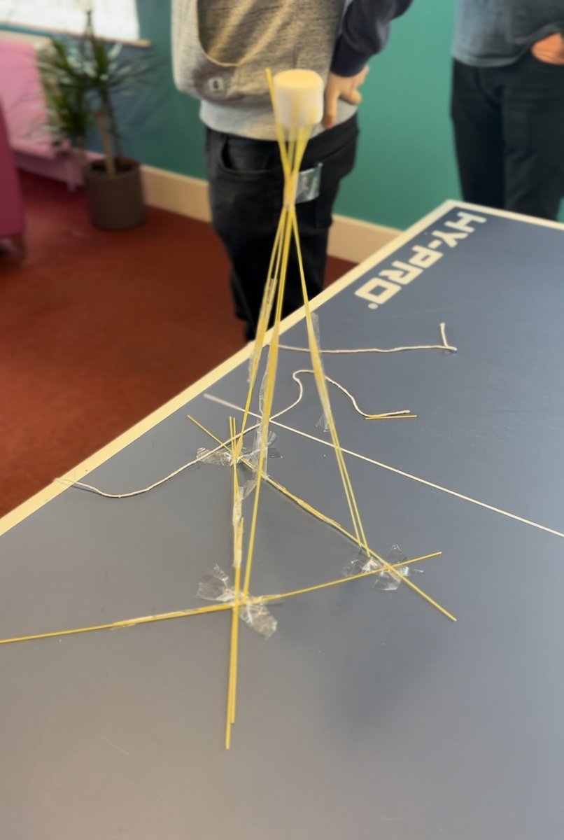 Join us for our monthly well-being lunch and the Tallest Tower Challenge! 🍽

Participants collaborated to build the tallest tower using only spaghetti, string, tape, and a marshmallow on top, all within a tight 10-minute deadline!

#TeamBuilding #Wellbeing #HumanResources