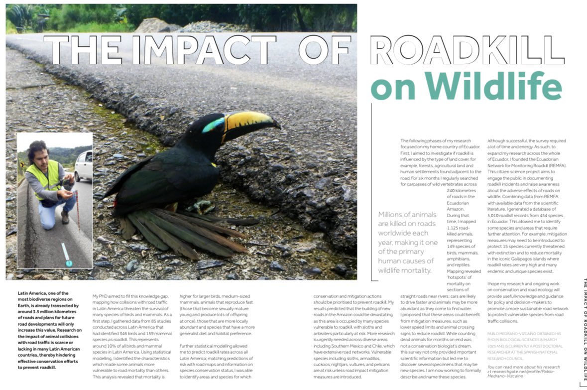 Very happy to see my PhD research featured in the Research Highlights 2023 by <a href="/UniofReading/">Uni of Reading</a> <a href="/UniRdg_PhD/">Doctoral and Researcher College, Uni of Reading</a> <a href="/ReadingBioSci/">UoR BioSci</a>. This was a wonderful time investigating into road ecology, spatial ecology, and wildlife traits with <a href="/MGS_tweets/">Dr Manuela Gonzalez-Suarez</a>. Check it out: bit.ly/DRHighlights23