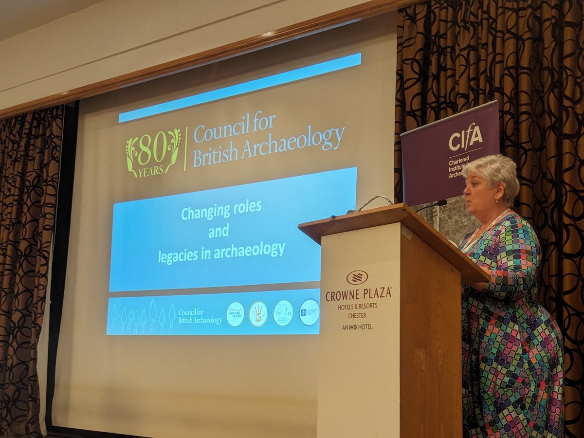 We're starting off our #CIfA2024 session with an introduction from our new chair of trustees @Boyle123G. A fantastic reflection of the history of the CBA throughout our 80 years, where we are today, and our vision for the future of archaeology.