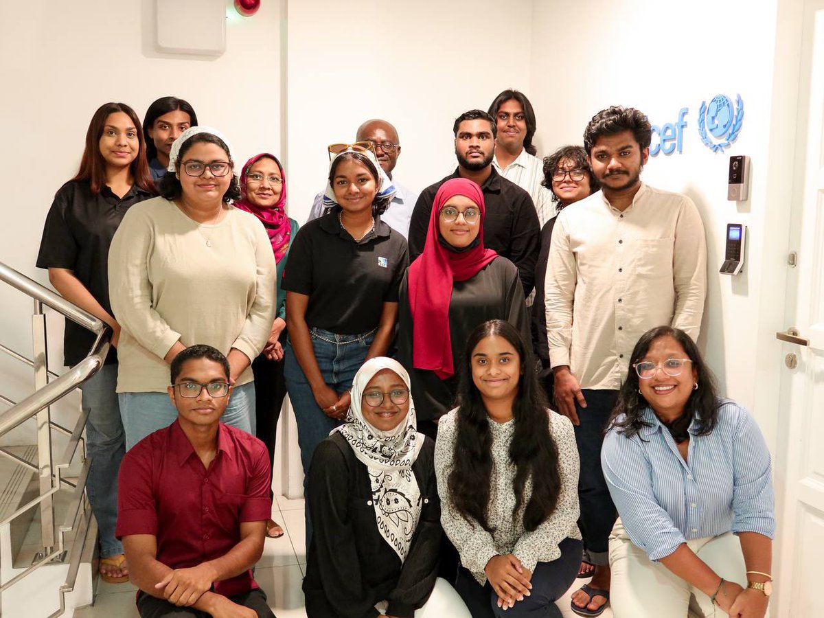 The UNICEF 🇲🇻 Youth Reference Group convened for their 2nd quarterly meeting, reflecting on their work from the last quarter & brainstorming for the upcoming one. Thank you for your invaluable contributions, ensuring that young people's voices are reflected in our work. ✨