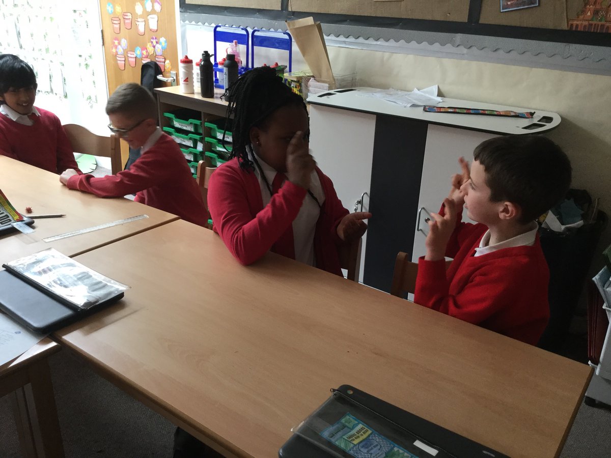 StIgOssett's tweet image. Class 4 have enjoyed playing ‘Rock, paper, times table’. The children had lots of fun. An amazing way to help the children get faster. Ask them how to play and practice your times tables too. #learningthroughfun #maths #learning