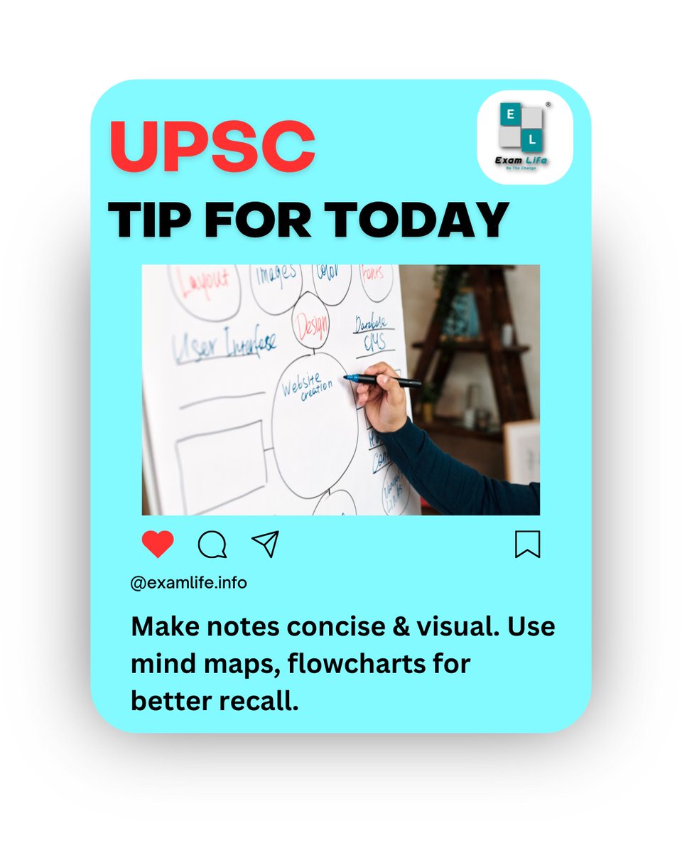 Ditch the text wall!  Mind maps & flowcharts for better understanding & memorization. 

#Examlife #UPSC #Studygram #StudySmart #VisualLearning #MindMaps #Flowcharts #EffectiveNotes #ExamPrep #UPSCPreparation