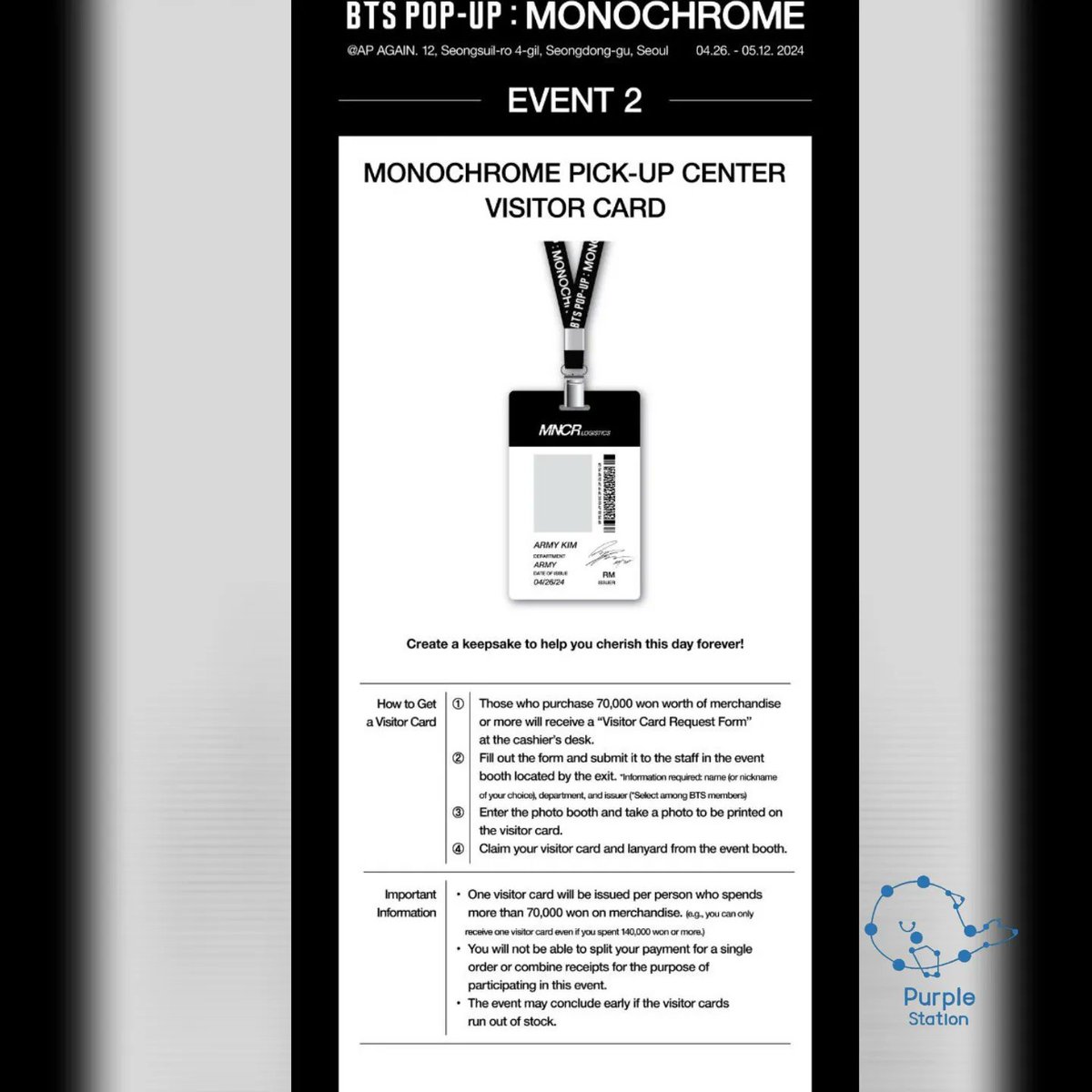 PurpleStationMX's tweet photo. Se ha proporcionado más información acerca de la ubicación y objetos que se darán en BTS POP UP: MONOCHROME.
https://t.co/fQ5x8AzaBh
#BTS #BTSARMY #RM #Tae #suga #Jimi #Hjope #JUNGKOOk #Jin #방탄소년단 #아미 #Borahae #IPURPLEYOU #PurpleStation #PurpleStationMX https://t.co/JtD2zkdWyb