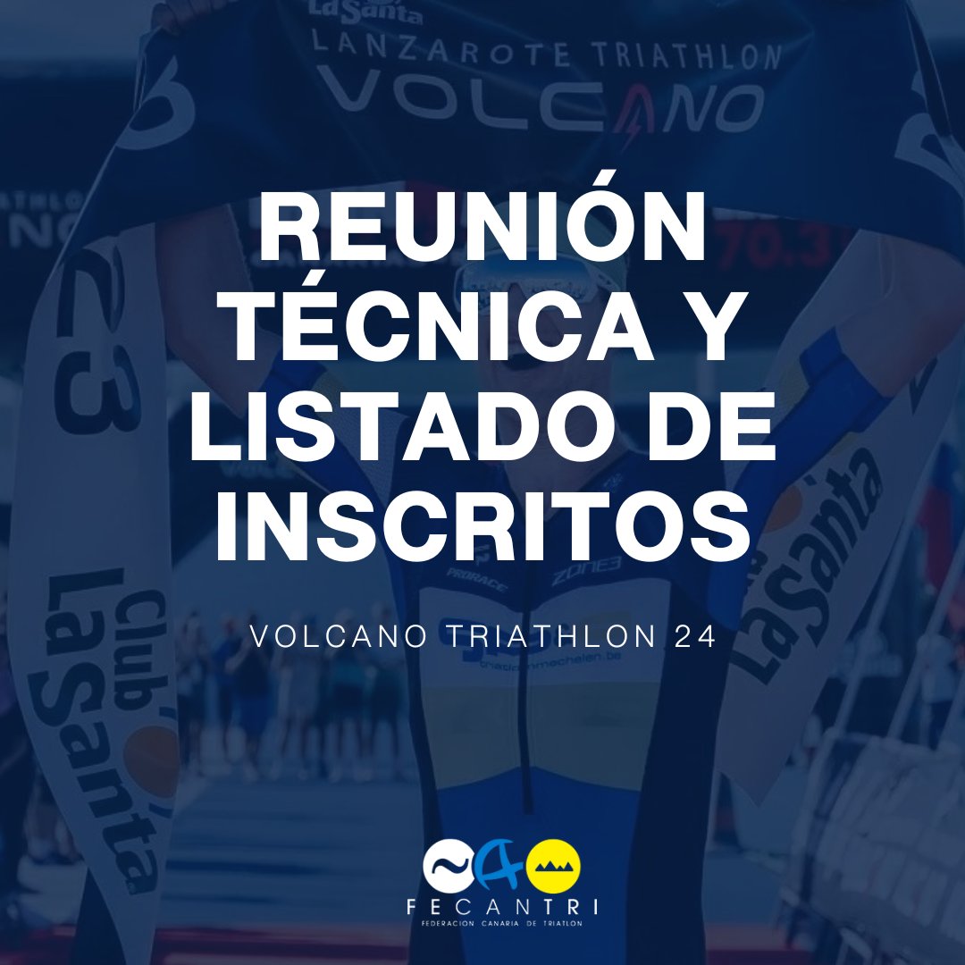 Consulta en nuestra web fecantri.org toda la información relevante acerca de la prueba VOLCANO TRIATHLON 24 💥 #volcanotriatlón24 #fecantri #fetri #clublasanta #somostriatlón #triatlóncanario #triatletas #dgd #GobiernodeCanarias