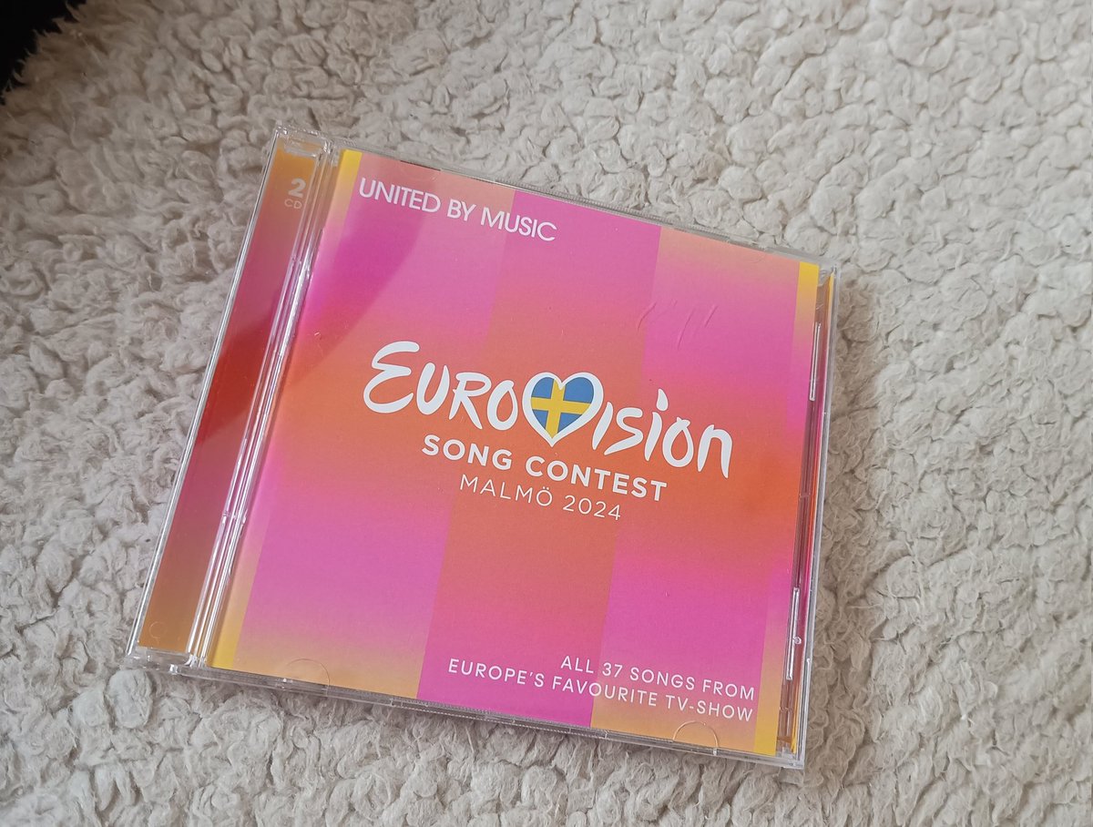 IT IS HERE. NOTHING WILL NOW GET DONE. The Eurovision CD has arrived. I now start the ritual of listening without knowing who is singing. That way, unlike most of Europe, l can base my judgement on the song and not the country. #ESC2024