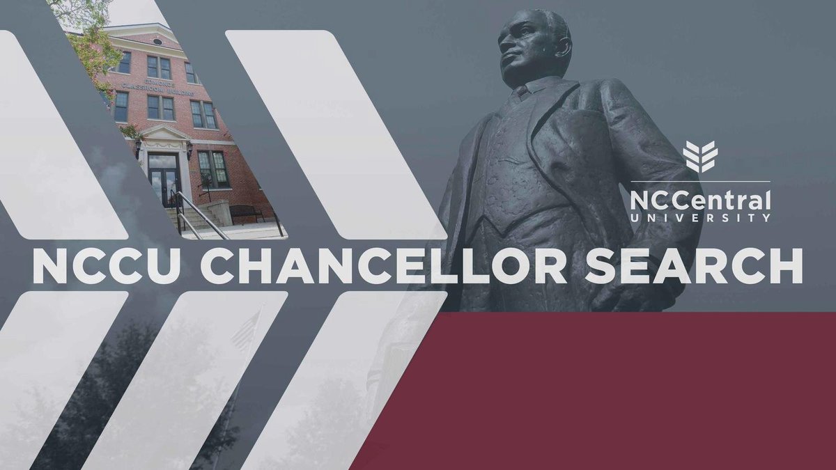 #NCCUCommunity | The search for NCCU's next Chancellor continues. The Search Advisory Committee will hold public meetings today at 11:30 a.m. and Friday, April 26, 2024, at 8 a.m. Both meetings will take place at 8001 Arco Corporate Drive in Raleigh. | bit.ly/NCCUChancellor…