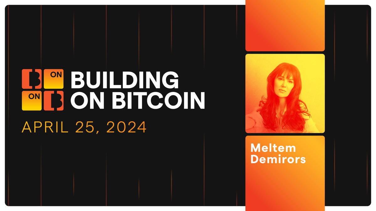 Building on Bitcoin with @Melt_Dem 🟧 Meltem is a frequent guest on CNBC, Bloomberg and many other outlets as an expert in finance & crypto. She previously worked at @CoinSharesCo as Chief Strategy Officer and currently is a @StacksOrg board member. youtube.com/live/SHGXSSDvP…