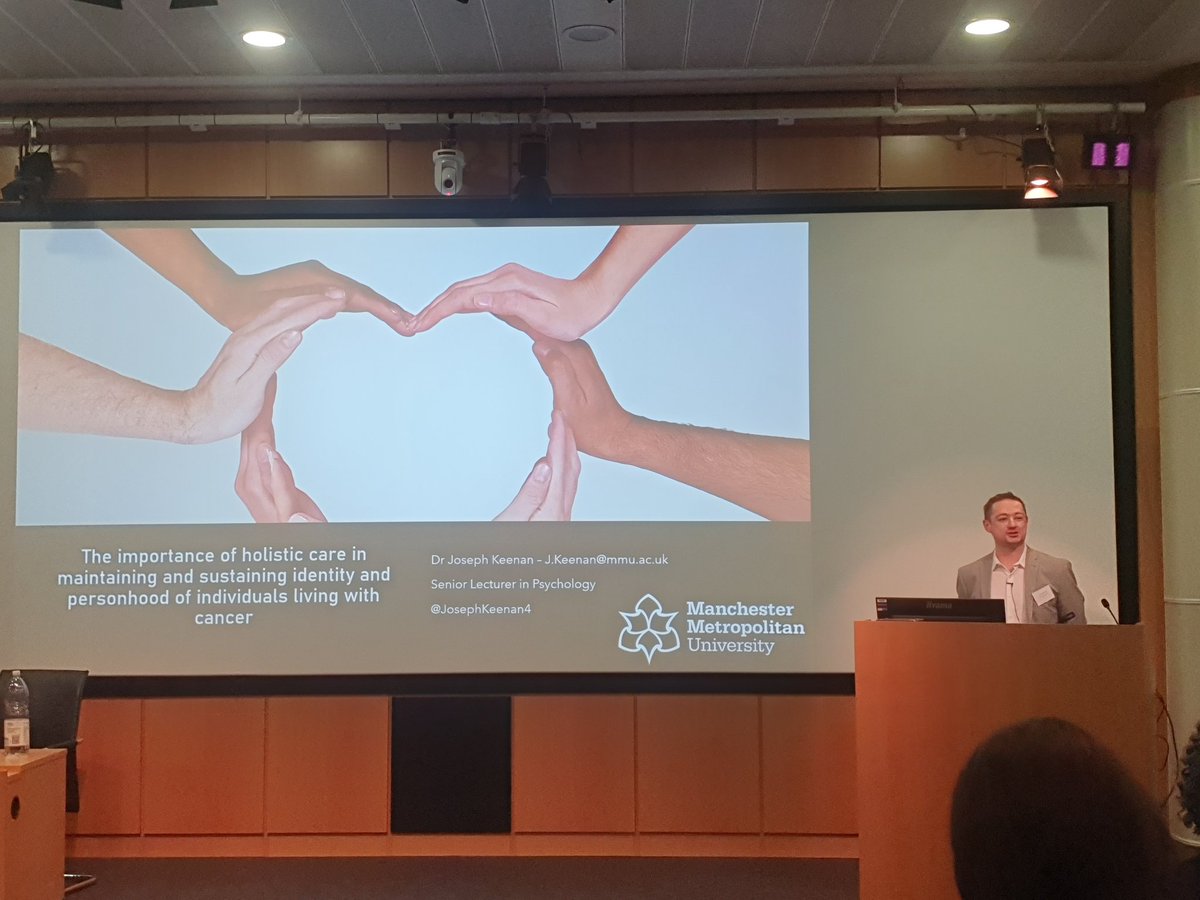 As expected @JosephKeenan4 was excellent! Really interesting talk on the importance of holistic care on identity and personhood of people living with cancer. Great work Joe! @TheChristieNHS