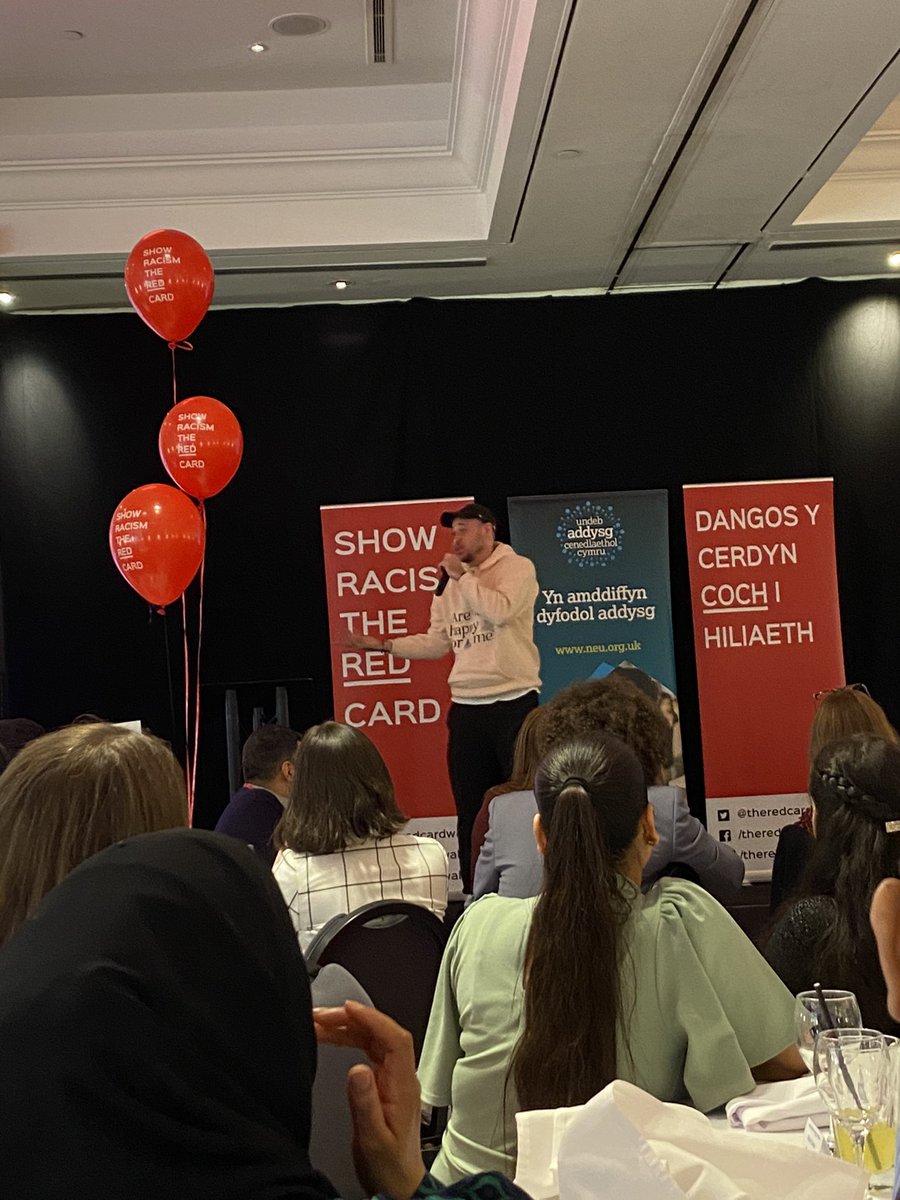 @connor_allen92 opening the awards and inspiring everyone in the room with #miracles #srtrccomp24 #srtrc #showracismtheredcard @theredcardwales @Bryn_Celynnog
