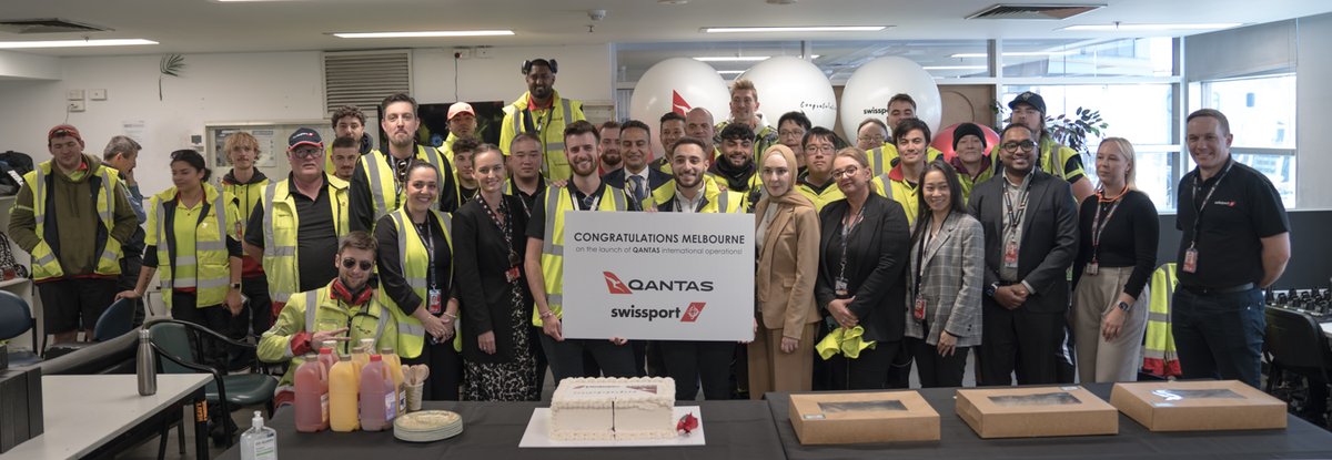 #Swissport proudly expands services at @Melair as @Qantas' preferred ground handler for all fleets, domestic and international. 👉 cutt.ly/Ew6UQWYJ 🌐 With 750+ weekly flights, we ensure smooth operations with pushback, cargo, and baggage services.