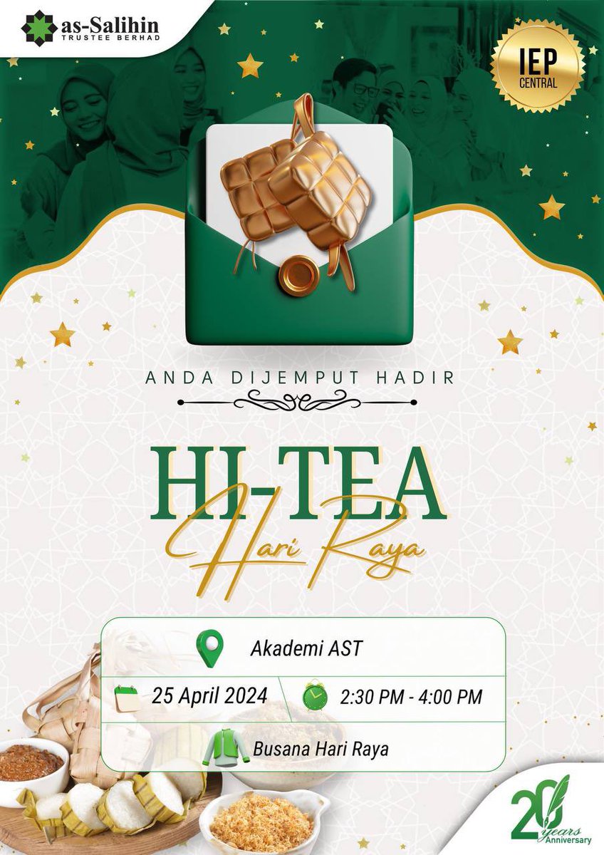 Memenuhi jemputan khas Hi-Tea Hari Raya As-Salihin Trustee Berhad. Sambil-sambil tu ada award utk quarters achievers 💪💪

Jom kita target untuk setiap isi rumah ada satu wasiat. Mudahkan urusan kita dan waris-waris kita nanti. In Shaa Allah