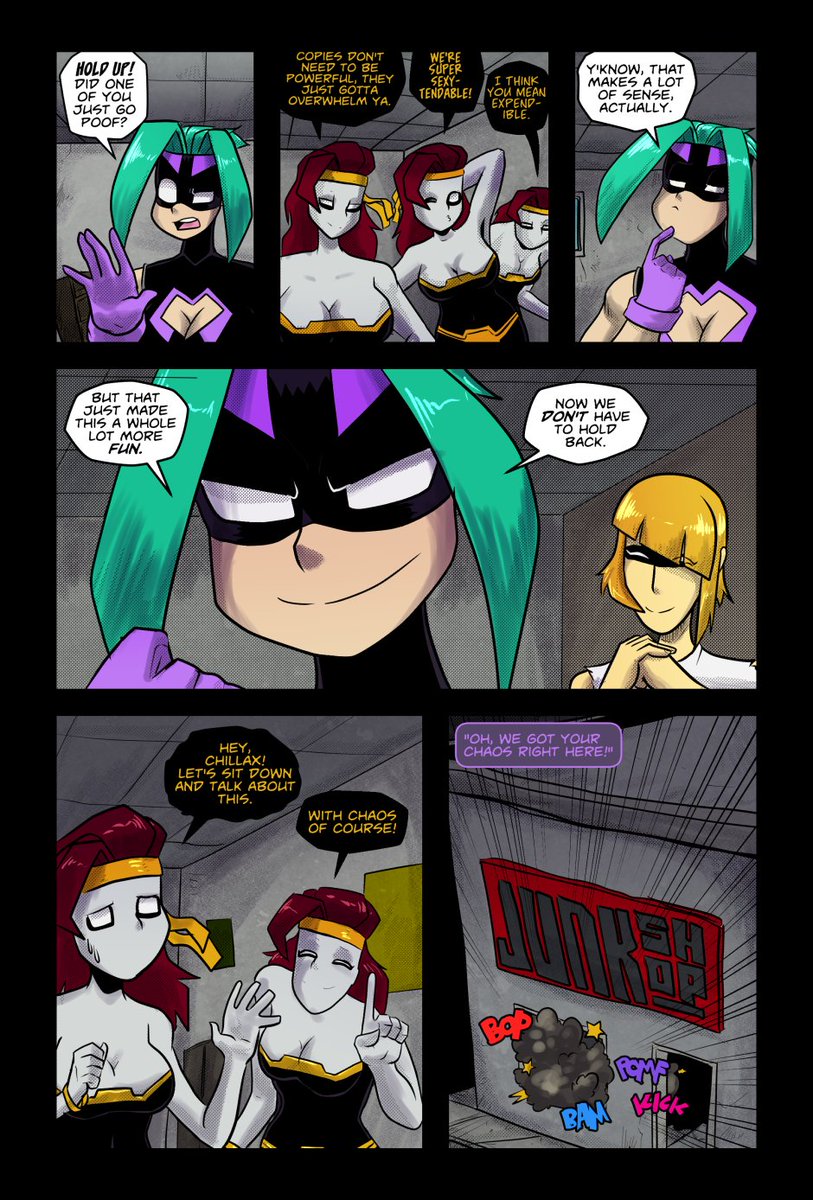 Mega Maiden 660 Let's talk this out 

megamaiden.com/comic/660-lets…

#webcomics #indiesuperheroes #superheroines #copies #megamaiden #copypastaCharacter