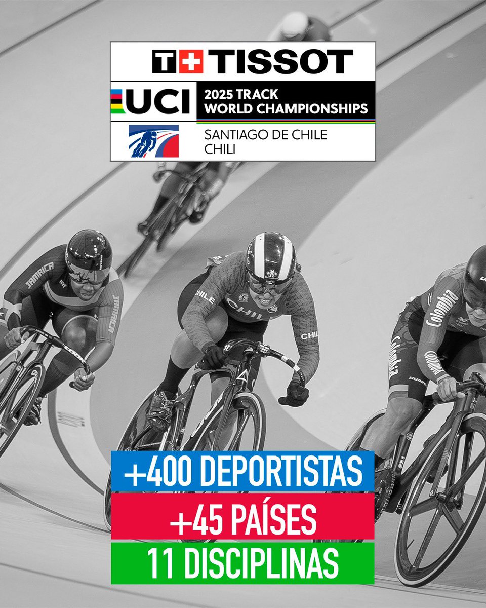 😍😍😍 ¡ H I S T Ó R I C O ! 😍😍😍 La Unión Ciclista Internacional (UCI) confirmó que el Campeonato Mundial de Ciclismo Pista 2025 se realizará en Santiago de Chile 🇨🇱, específicamente en el Velódromo de Peñalolén 🥹. Es primera vez en la historia que nuestro país recibe un…