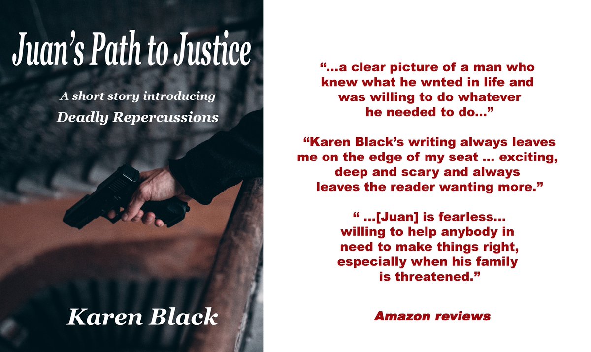 Juan's Path to Justice, a FREE short story, introduces Juan Velasquez. Crime is part of his life, but the law of justice is sacred. smashwords.com/books/view/117… 
Deadly Repercussions tells the rest of his story. amzn.to/3xcvwBa
@RRBC_RWISA