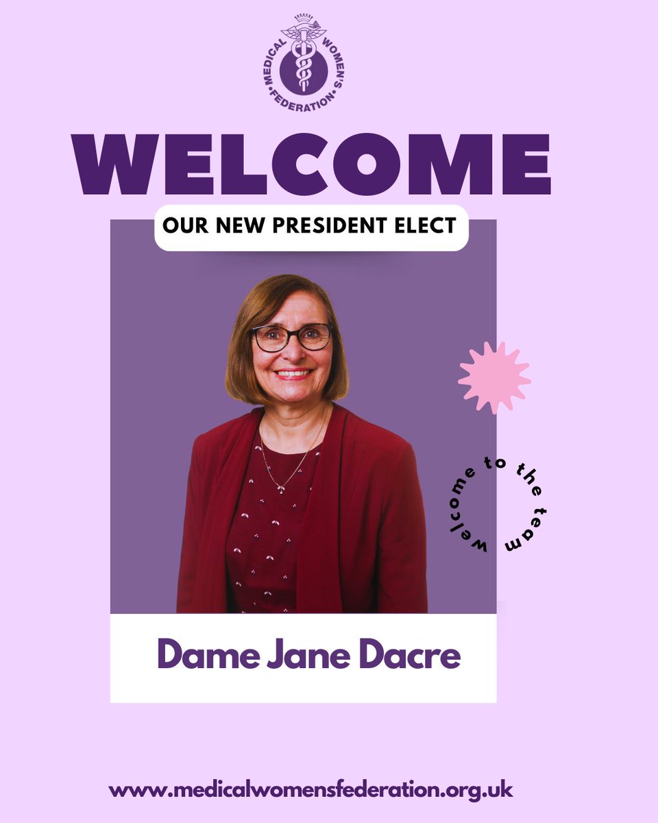 MWF is delighted to announce that Prof Dame Jane Dacre will be MWF President-Elect from the 10th May 2024. She states: ‘ I am delighted to become President Elect of the MWF. I look forward to joining the team, and working together in supporting and empowering women doctors’