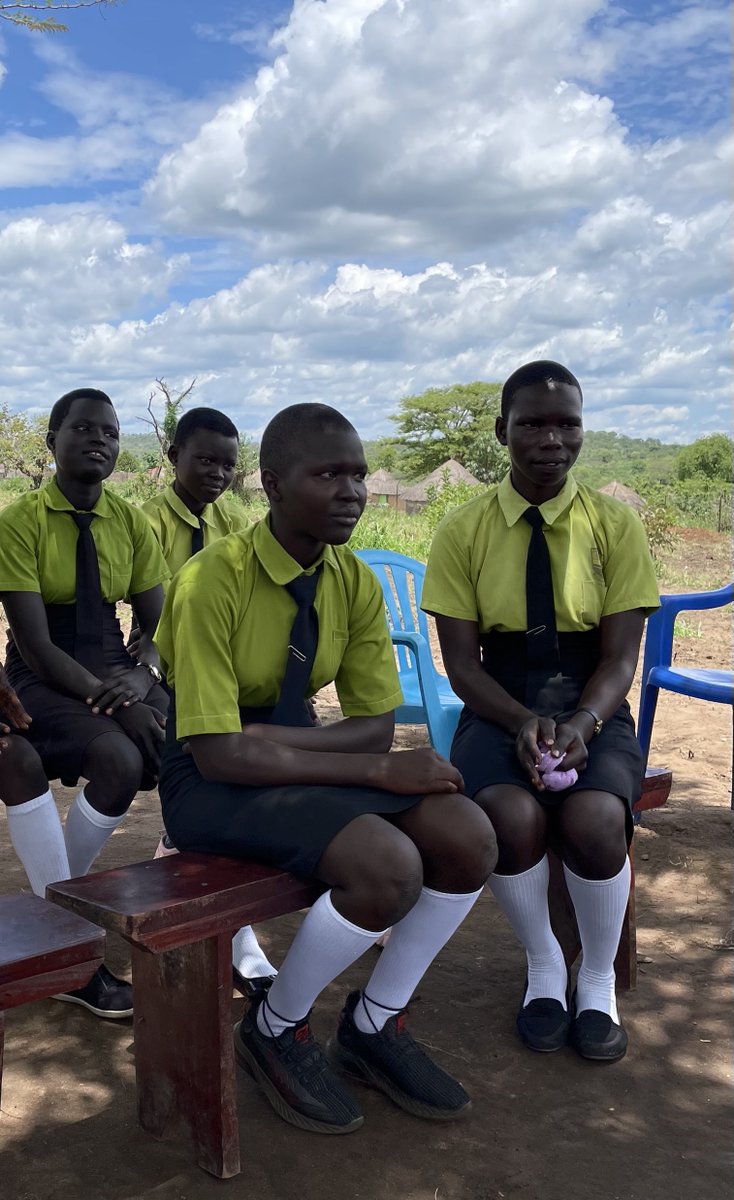 This group of learners talked about the impact of @GirlsEdSS cash transfers, enabling girls to attend school. The boys were supportive of their sisters, as the transfers free up resources in the household - enabling parents to send their boys to school too. #girlseducation