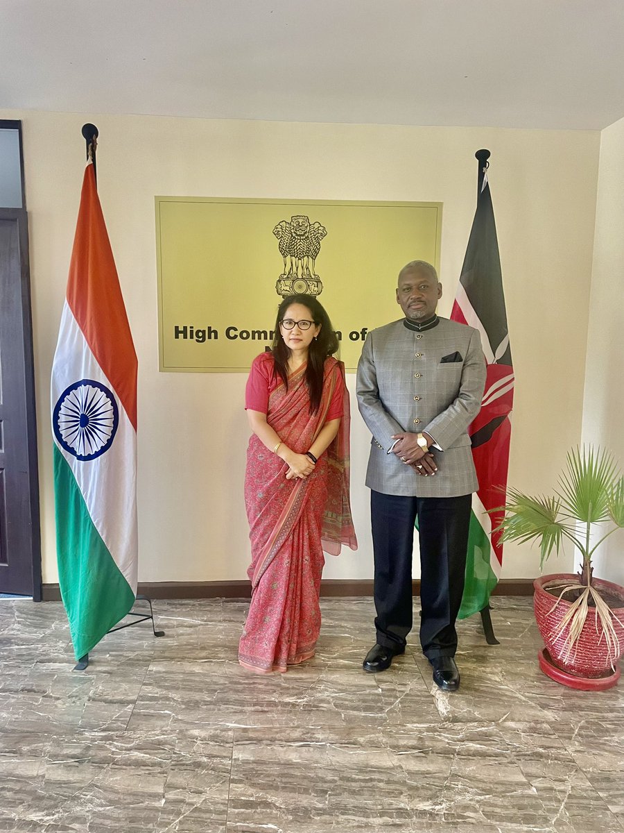 Paid a Courtesy Call On The Indian High Commissioner, HE Ms Namgya C. Khampa, At The Commission Offices In Gigiri. Discussed Matters Of Interest On Scholarships & Exchange Programmes; Cotton & Fisheries Dev’t; Technical & Economic Devt; & Investment In Small Businesses. Good Mtg