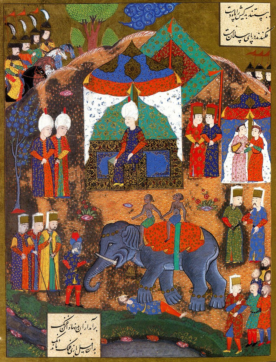 Kanuni Sultan Süleyman Belgrad’ın fethinden sonra bazı esirleri fillere ezdiriyor.