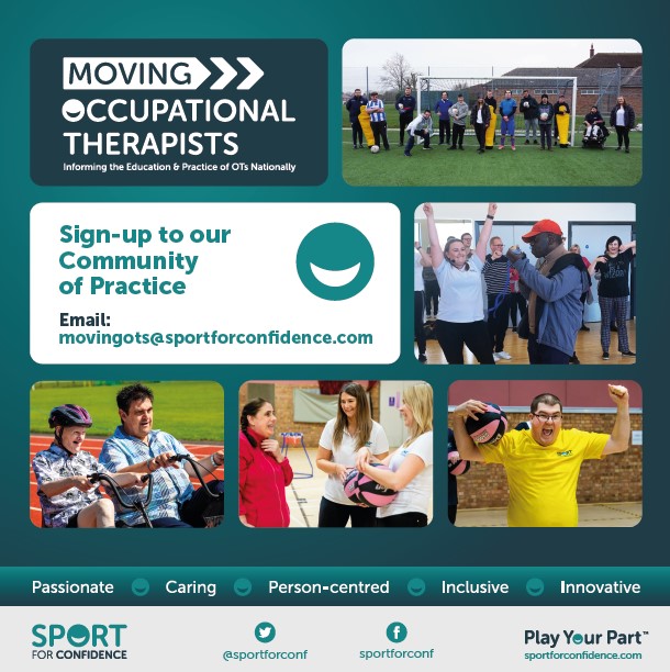 Moving Occupational Therapists (@movingots) on Twitter photo ❓ Do you want to be a part of a movement that supports #OccupationalTherapy staff to feel confident about integrating physical activity, movement & sport into their everyday occupational therapy practice?
Email movingots@sportforconfidence.com and let's move forward, together🙌 ❓ Do you want to be a part of a movement that supports #OccupationalTherapy staff to feel confident about integrating physical activity, movement & sport into their everyday occupational therapy practice?
Email movingots@sportforconfidence.com and let's move forward, together🙌