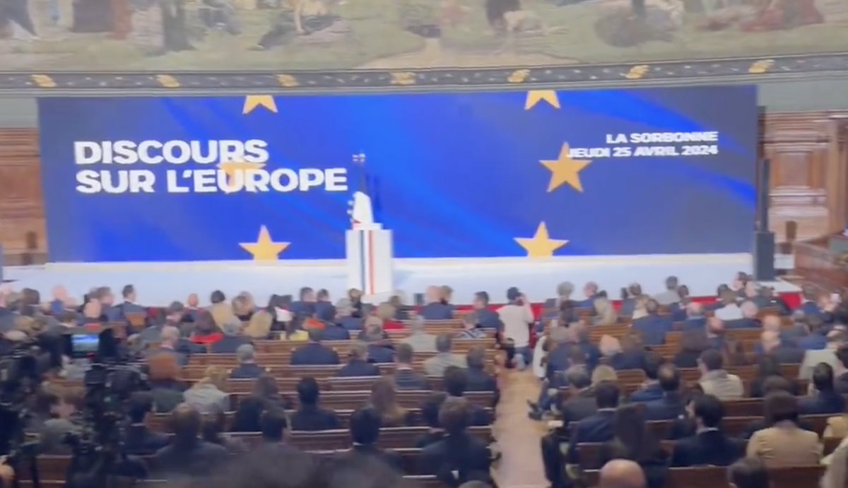 Aujourd’hui, @EmmanuelMacron donne un discours à la Sorbonne pour nous donner sa vision de l’Europe, à un mois et demi des élections européennes. Le moins qu’on puisse dire, c’est que l’ambition climatique et la biodiversité ne sont pas en haut de l'agenda.