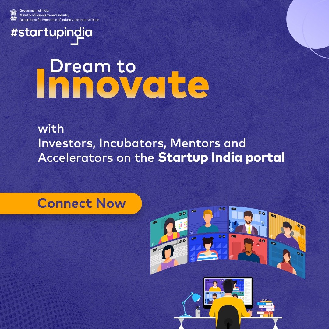 Join the Startup India portal: investors, mentors and accelerators await! 

Connect with pros to fuel your entrepreneurial journey: bit.ly/3fxHX4L

#StartupIndia #IndianStartups #Startups #StartupBusiness #Mentors #Incubators #Investors #Accelerators #DPIIT