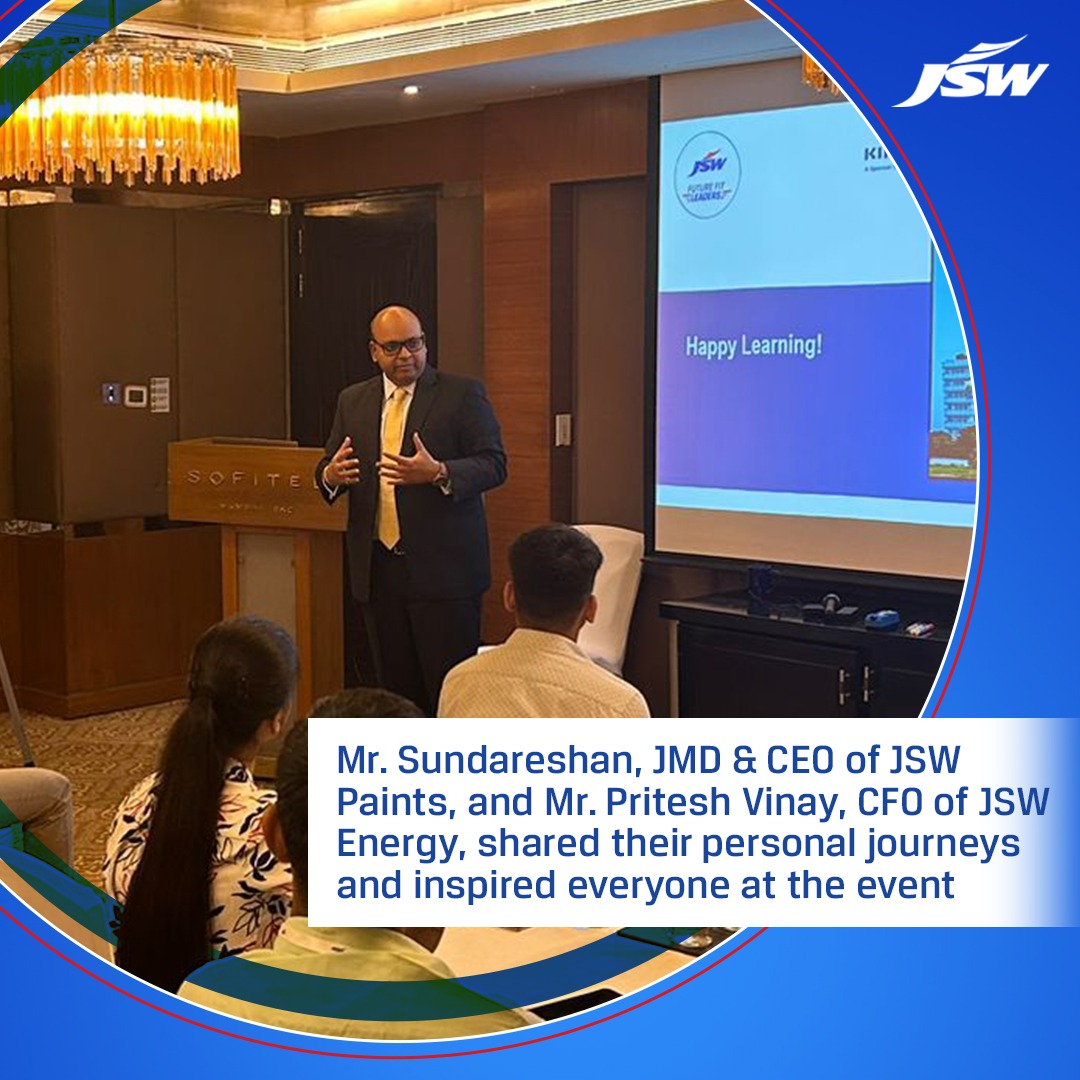 The 2024 batch of Future Fit Leaders, consisting of both Band 4 and Band 5 members, began their developmental journey with inspiring insights from industry stalwarts. Mr. Sundaresan, JMD & CEO of JSW Paints, and Mr. Pritesh Vinay, CFO of JSW Energy, shared their invaluable growth…