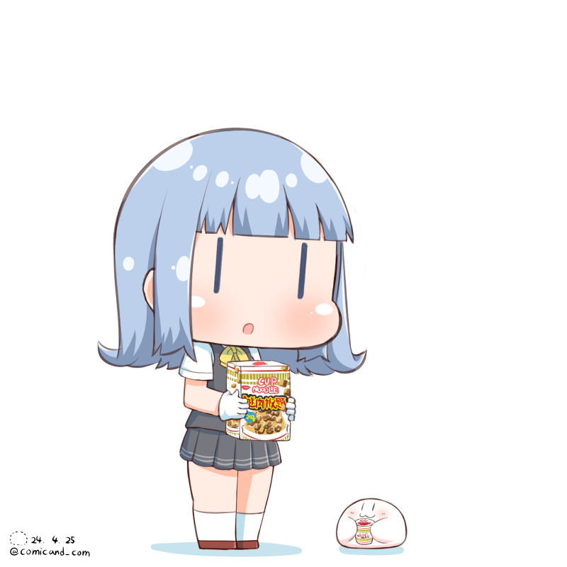 艦これ「もらっといてあげるわ。今日お店たまたま見つけたのだ!これでラーメンがもっとおいし」|しろまる@琵琶湖がある滋賀県近江八幡市のクリエイターのイラスト