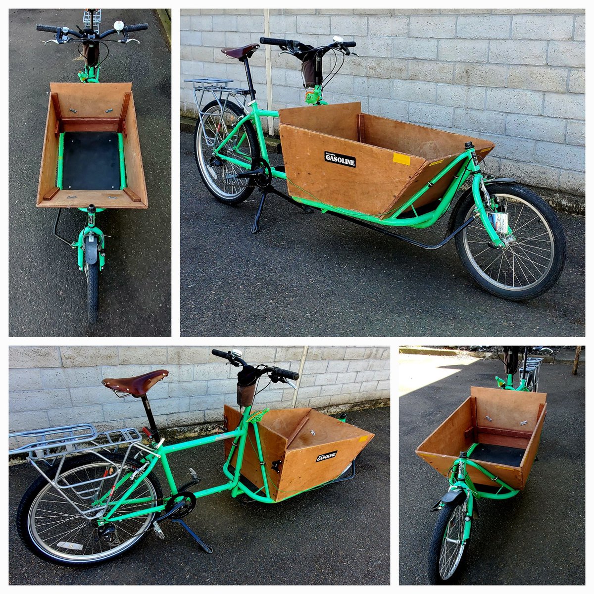 Here's CETMA cargo bike number one, the first ever, made 15 years ago, about to get a new powder-coat and kickstand. The owners, a Sacramento family, recently dropped it off to CETMA headquarters. I'll return it when the bike's done - it'll easily last another 15 years.