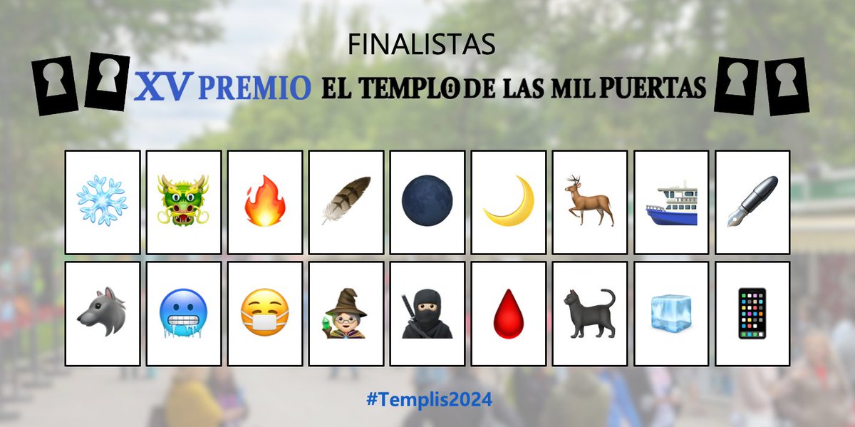 ¡Mañana es el día! Conoceremos las 18 novelas finalistas de los #Templis2024 📚, pero hemos pensado en ir calentando motores 😉
Te dejamos por aquí una pista por libro en forma de emoticono 🙈 ¿Te atreves a adivinar alguno?