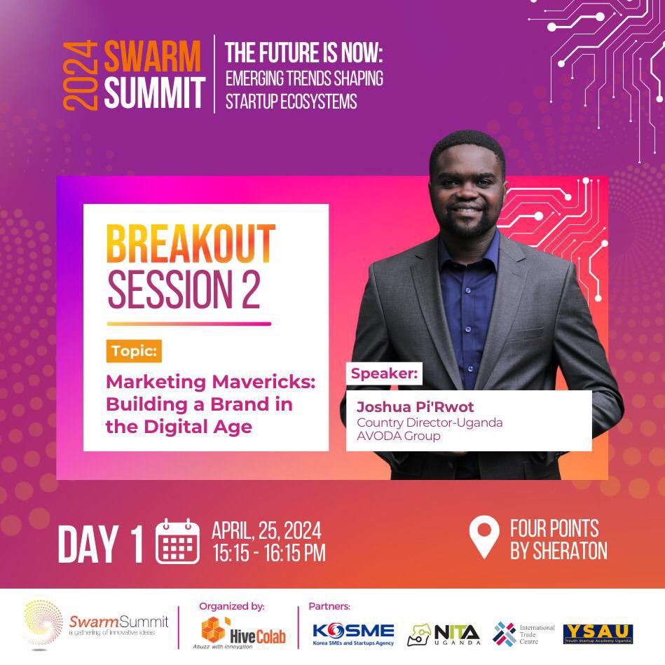 Breakout session 2 is underway!!! Led by @ja_pirwot. He's teaching innovators on how to build a brand in this Digital age. Key snippets; -Build systems to systematize excellence over time and consistency. Brands fail because lack of consistency. Follow on hashtag #swarm24