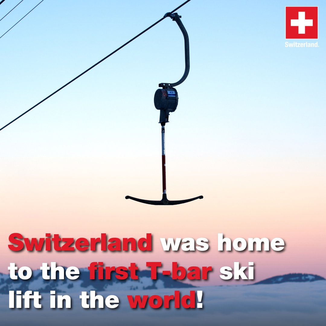In 1934, #Davos changed the face of skiing with a revolutionary Swiss invention: the T-bar ski lift ⛷️ 🇨🇭 Have you ever been on one of these?