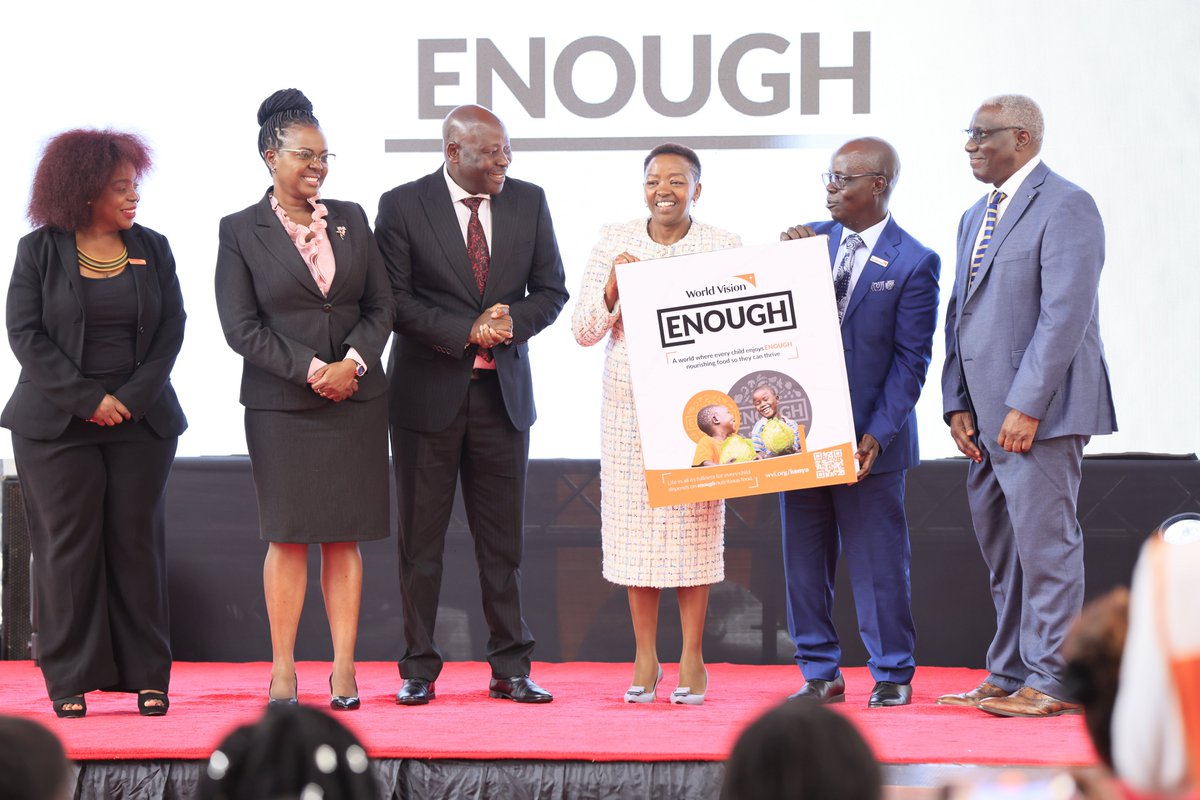 On #Tuesday this week, we had a colourful @WorldVisionKE's #ENOUGH Campaign launch, aimed at ending child #hunger and #malnutrition.
We were honoured to host H.E @MamaRachelRuto, PS @PSAnneWangombe, and PS  @PS_JosephMotari among other leaders, community members and #children.