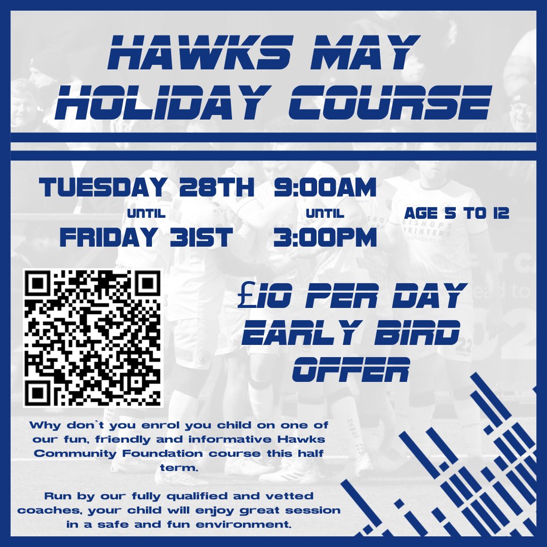 ⚽️ 𝗠𝗔𝗬 𝗛𝗢𝗟𝗜𝗗𝗔𝗬 𝗖𝗢𝗨𝗥𝗦𝗘 Bookings are now open for our May Holiday course at Westleigh Park! Why not secure your spot and join us in May?! 👇 …antandwaterloovillefc.ticketco.events/uk/en/e/may_ha… #HWFC