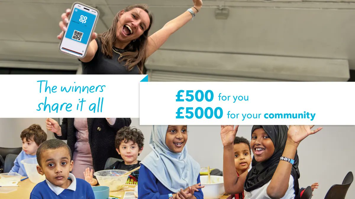 Every month, £500 is up for grabs for yourself and £5000 for us by choosing us as your @coopuk Local Community Fund! 1. Choose us as your Local Community Fund cause 2. Spend £5 at Co-op and you will automatically be entered. Find out more 👇 coop.co.uk/communities?dm…