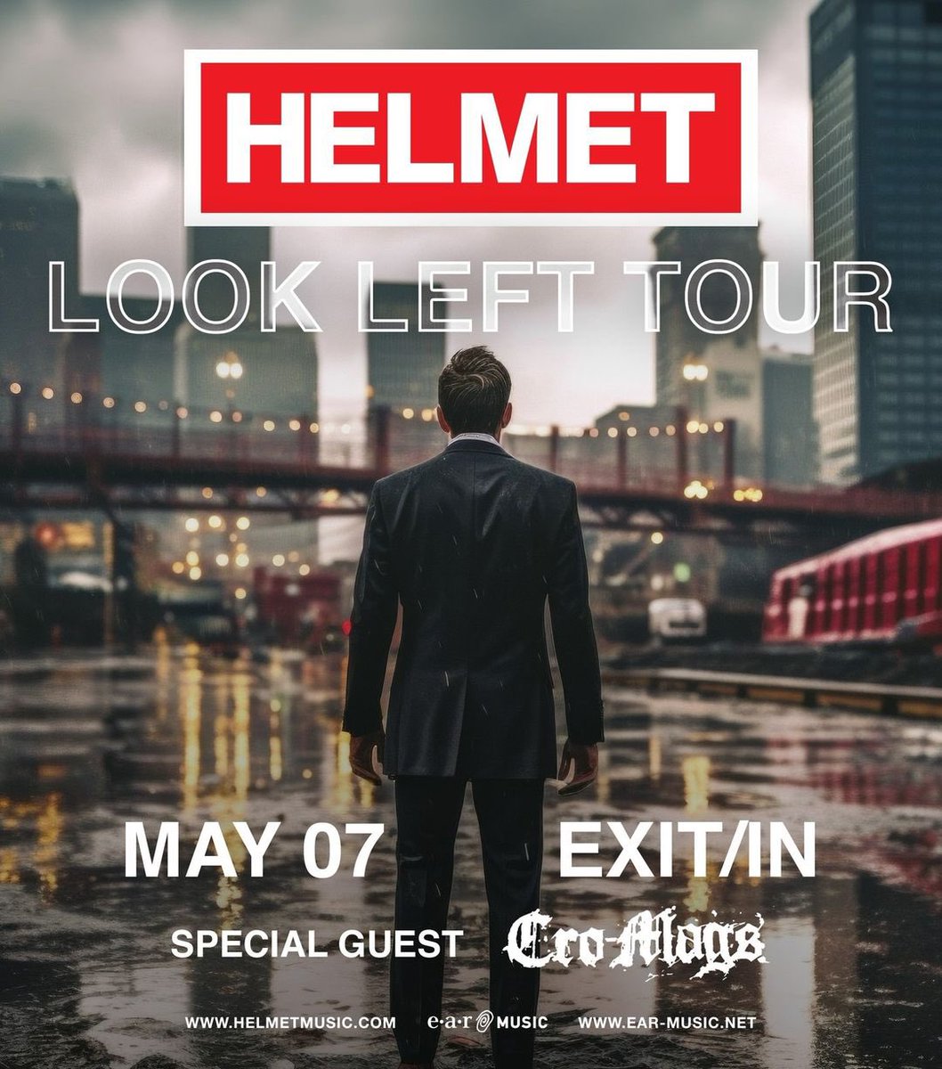 TICKET GIVEAWAY! Supporting their latest album, Left, Helmet return to Nashville on May 7th at Exit/In with Cro-Mags and we have a pair of tickets! Check out the latest post at instagr.am/nashvilleisthe… for a chance to win! #nashvilleisthereason