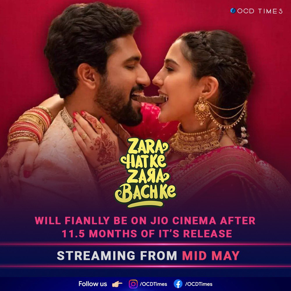 Exact date will be announced soon. Atleast we got a confirmation after so long. Dimag kha rakha tha sabne 😅
.
Source - PeeingMoon
.
#OCDTimes #SaraAliKhan #VickyKaushal #ZaraHatkeZaraBachke #MaddockFilms #LaxmanUtekar #JioCinema